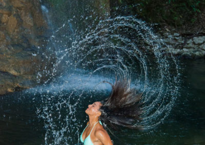 Waterfall hiking tour departing from Matapalo beachfront eco-lodge