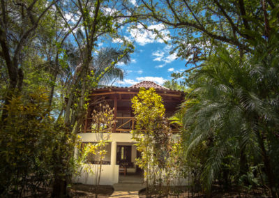 Exterior view of Casa Olas, one of the premier Matapalo Beachfront Eco-Lodge Suites, nestled in the gardens.