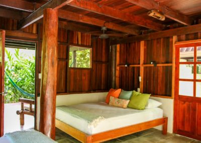 Bedroom inside Treehouse Corazón at Encanta La Vida rainforest eco-lodge Costa Rica