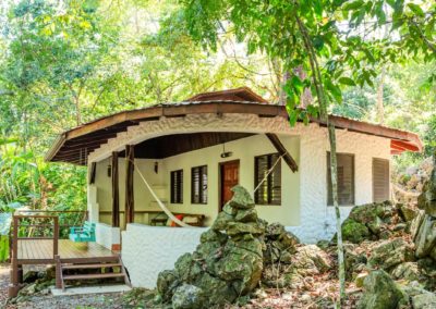 Exterior view of the secluded Luna Love Shack Matapalo, set deep within the jungle gardens of Osa Peninsula Costa Rica