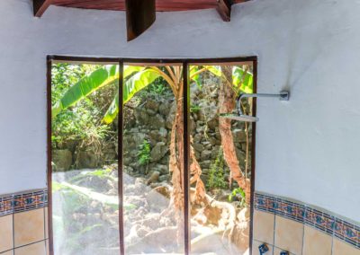 shower at Luna Love Shack jungle bungalow in Matapalo Osa Peninsula Costa Rica