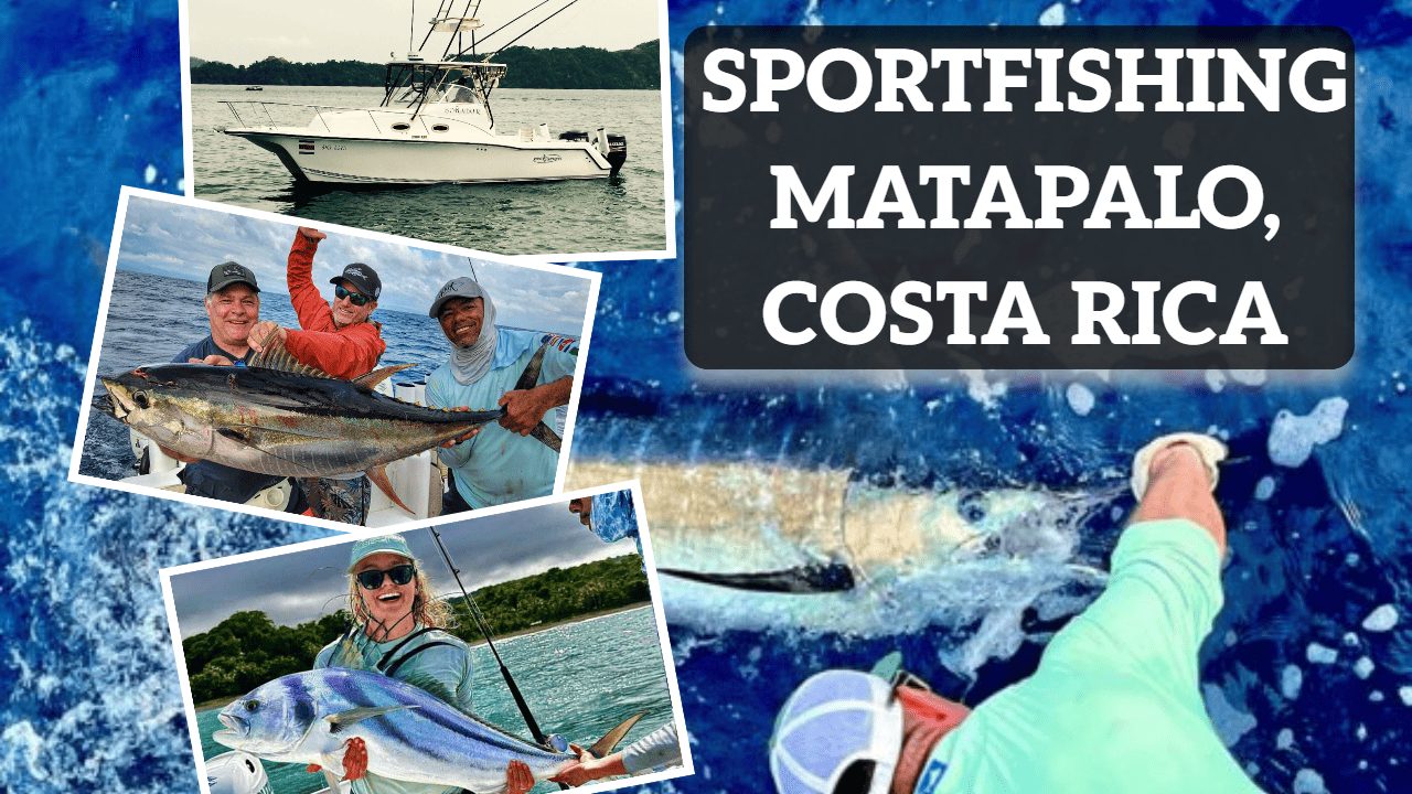 Yellowfin tuna and marlin sportfishing offshore in Matapalo, Costa Rica